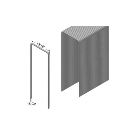Prebena 16 Gauge Staple - 1in Length - 15/16in Crown - Galvanized Steel - Pkg of 10000 WT25CNKHA